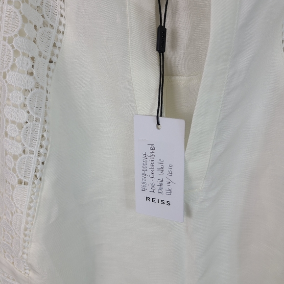 Reiss LOIS EMBROIDERED SLEEVELESS TOP size 10 - Picture 7 of 7
